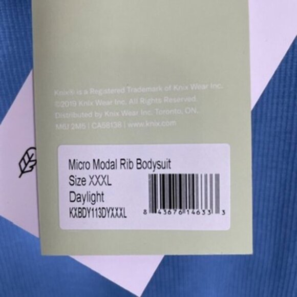 NWT Ashley Graham Knix Micro Modal Ribbed Tank Bodysuit in Blue daylight Sz: 3XL - Picture 10 of 10